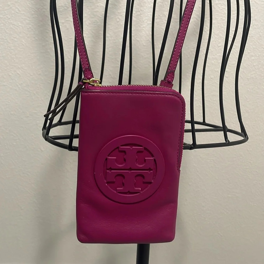 Tory Burch Fuchsia Crossbody Phone Bag